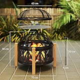 thumbnail of Outsunny-Feuerschale-Ø75 x 58H cm-Schwarz+Braun