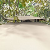 thumbnail of Sombrilla de Jardín 300x300 cm Parasol de Aluminio con Manivela Poste Giratorio 360° Doble Techo Inclinable en 6 Posiciones y Base Cruzada Incluida
