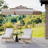 thumbnail of Guarda-sol COSTWAY com iluminação LED, guarda-sol de jardim de 3 camadas com manivela e sanefa, dobrável em 35° em ambos os lados