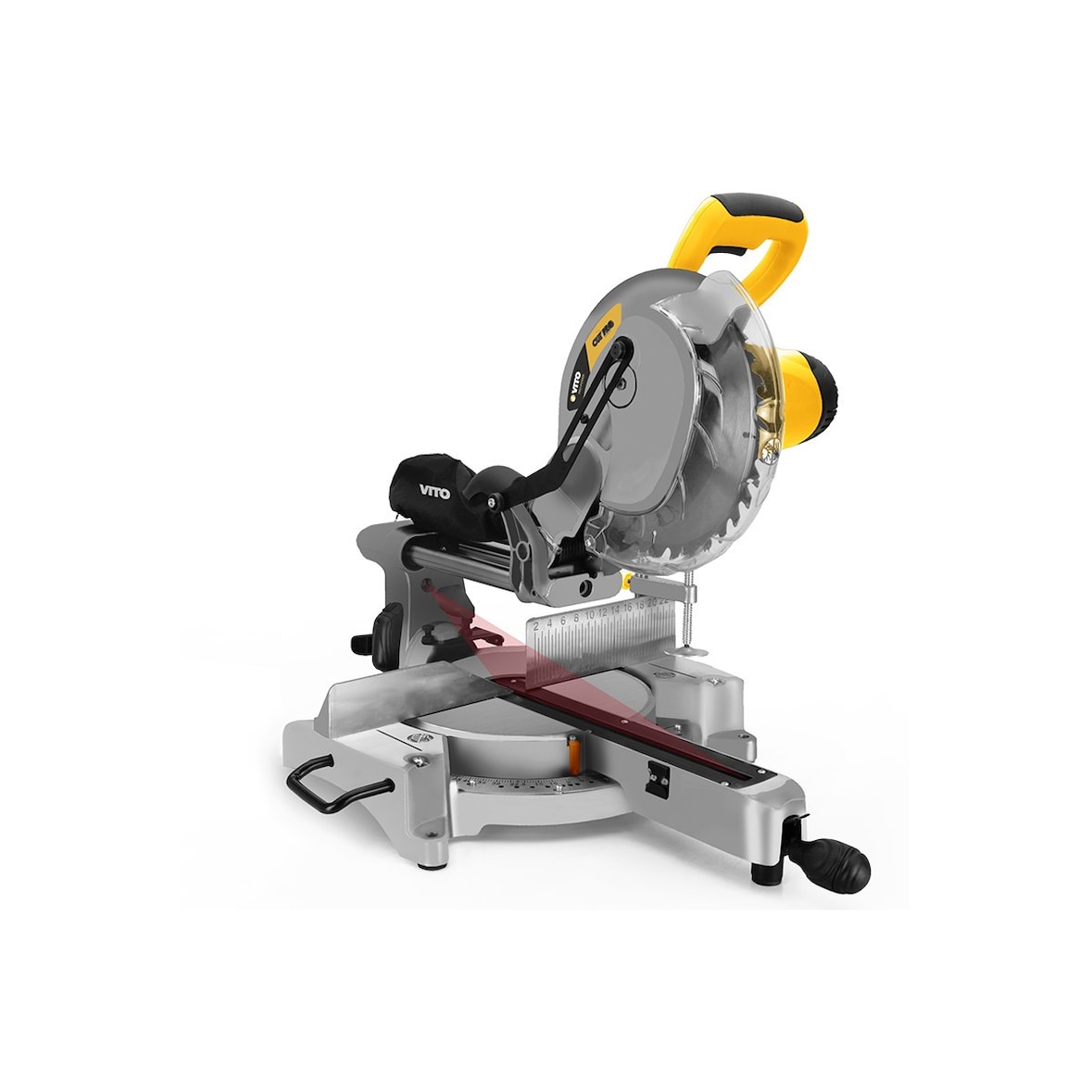 Ingletadora profesional 2100W Disco Ø 255 mm Diámetro 30 mm 230 V Silenciador VITO