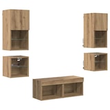 thumbnail of Helloshop26 - Lot de 8 meubles TV muraux modernes avec LEDs rangement design minimaliste 30 x 28,5 x 30 cm en bois d'ingénierie 02_0056083