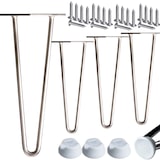 thumbnail of 4x Haarnadel Tischbeine EDELSTAHL SCHWARZ CHROME Möbel Tischgestell Hairpin Leg EDELSTAHL 2 Streben