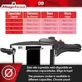 thumbnail of Magefesa DB - Olla Express Rápida de 5 Litros, Acero Inoxidable 18/10, Apta para Todo Tipo de Cocinas Incluida Inducción, 5 Sistemas de Seguridad