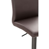 thumbnail of Conjunto de 2 bancos de bar Cadiz com cobertura em imitação de pele preto/marrom