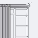 thumbnail of Kit tringle à rideaux extensible 60-90cm Entre-Mur Blanc - Boulet