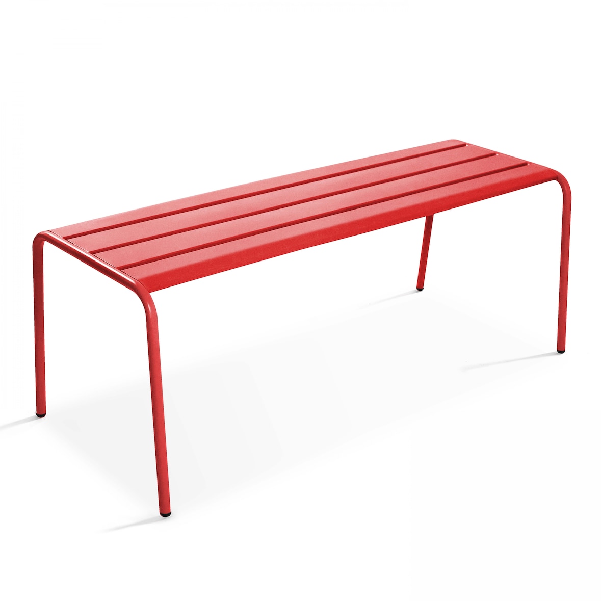 Banc de terrasse en acier rouge - Oviala