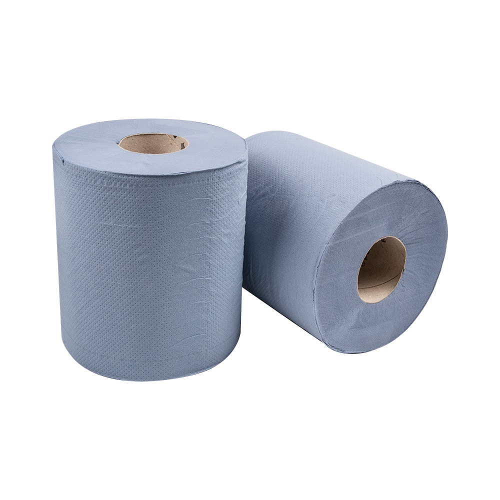 Garcia de Pou 6 Unità - Asciugamani "Maxi Barril" Ecolabel 2 Veli - 365 Fogli 20 G/M2 Ø 20X21,6 Cm Blu Tissue