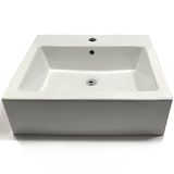 thumbnail of Lavabo Da Appoggio Ceramica Bianco Rettangolare Lavandino Lavello Arredo 58x46x16 Cm