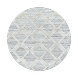 thumbnail of Teppich Esszimmer 3D Boho Modern Waschbar Strapazierfähig Wohnzimmer Pflegeleicht Rund Grau 160x160 cm OEKO-TEX – GENF von Kadima Design
