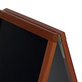 thumbnail of Securit®Tableau noir pour trottoir en bois dur sandwich  avec cadre en bois de caoutchouc laqué