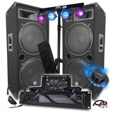 thumbnail of Pack Sono DJ Ampli 4000W, MEGA ENCEINTES 4x38cm de 2x2000W, Table de Mixage Bluetooth, ECLAIRAGE 8 Lumières LED, CLUB BAR FETES
