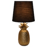 thumbnail of Näve Keramik-Tischleuchte h: 45cm "Ananas" schwarz, gold