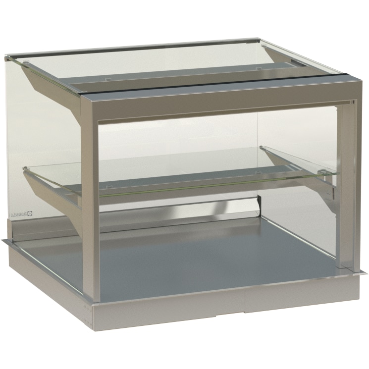 HAGOLA Showcase Rotterdam, eckig, für 2 x GN 1/1, 2 Auslagen bedienerseitig offen, ungekühlt, 760 x 510/78 x 710 mm