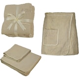 thumbnail of Sauna Set 3-Teilig Frottee Saunakilt Saunatuch Sarong Herren beige