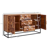 thumbnail of Sheesham Holz Sideboard, Industrial Design, Metallgestell. 145x45x81 cm | Kadima Design
