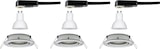 thumbnail of Paulmann LED Einbauleuchte 3-Step-Dim Nova Basisset schwenkbarrund 84mm 50° GU10 3x6,5W 3x460lm 230V dimmbar 2700K Eisen gebürstet 93465