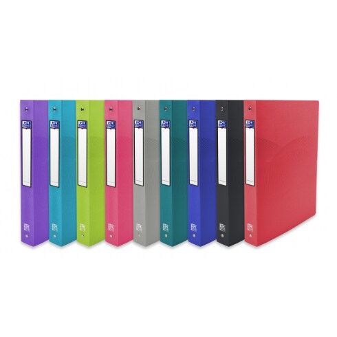 Lot de 14 Classeur Osmose A4, 4 ann. ø30, dos 40mm, en polypro coloris assortis (9)