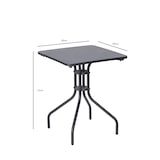 thumbnail of aro Table de bistrot, acier, 60 x 60 cm, carrée, gris foncé