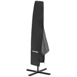 thumbnail of tectake parasol brazo articulado giratorio 360 poliester impermeable gris 350x350 cm resistente exterior