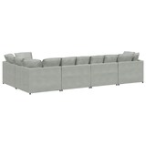 thumbnail of vidaXL Modulares Sofa mit Kissen Samt Hellgrau