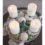 thumbnail of Adventskranz Milano, Edelstahl glänzend vernickelt, Durchmesser 34 cm