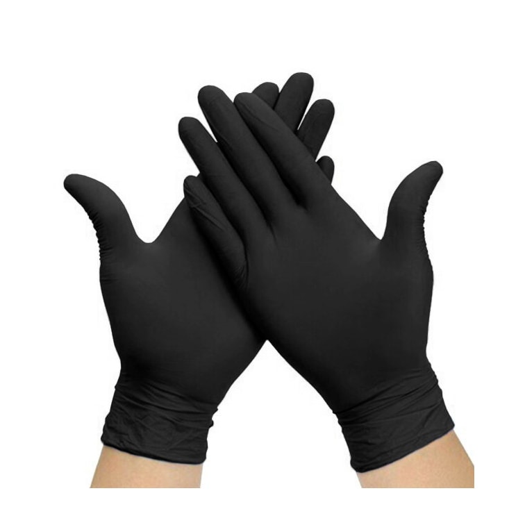 MONOUSO - Guantes de Nitrilo Sin Talco Negro Talla S AQL 1.5 (1000 Uds)