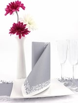 thumbnail of Airlaid Serviette Romantique in Silber, 40 x 40 cm, 50 Stück - APARTina