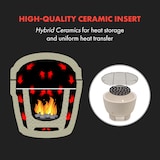 thumbnail of Queensize Kamado Grill Thermometer abnehmbare Seitenteile schwarz Schwarz