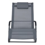 thumbnail of Helloshop26 - Espreguiçadeira com cadeira de balanço aço e tecido 147 x 63 x 89 cm cinza escuro 03_0006403