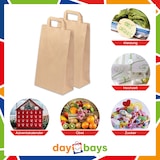 thumbnail of DayBays 100 Stk. Papiertüten 32+12x41 cm Braun mit Flachhenkel