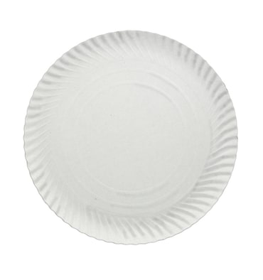 MONOUSO - Prato de Cartão Redondo Branco 25cm 600g/m² (100 Uds)