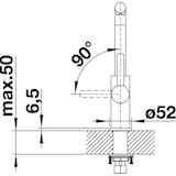 thumbnail of BLANCO LANORA Armatur / Edelstahl gebürstet / Festauslauf / Hochdruck -