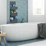 thumbnail of Relaxdays Hängeorganizer Stoff, Türorganizer mit 3 Aufbewahrungskörben, Wandorganizer Bad, PP, HBT: 75x25x15cm, grau