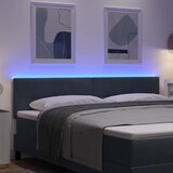 thumbnail of vidaXL LED Kopfteil mit LED-Lichtleisten Grau 180 cm Polyester