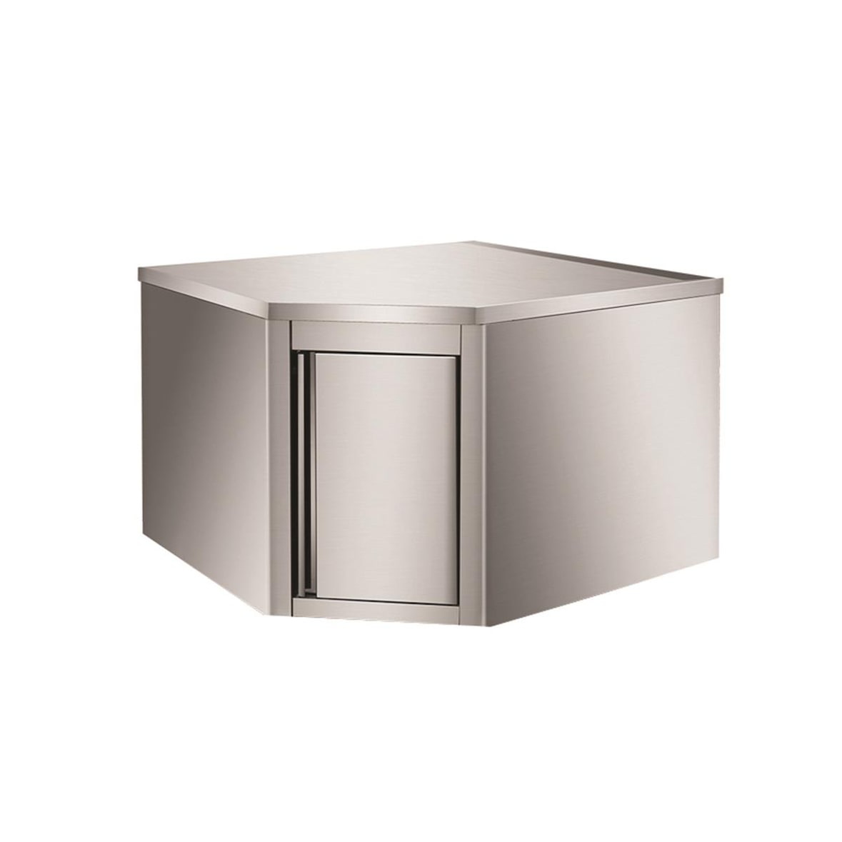 Skyrainbow Wandhängeschrank aus Edelstahl, Eckmodul, für Schränke Bautiefe 400, 700 x 700