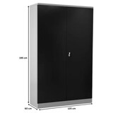 thumbnail of PROREGAL Stahlschrank BEE mit 9 verzinkten Fachböden | HxBxT 195x120x60cm | Grau-Anthrazit | Werkstattschrank Werkzeugschrank Aktenschrank
