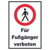 thumbnail of Für Fußgänger verboten Schild A6 (105x148mm)