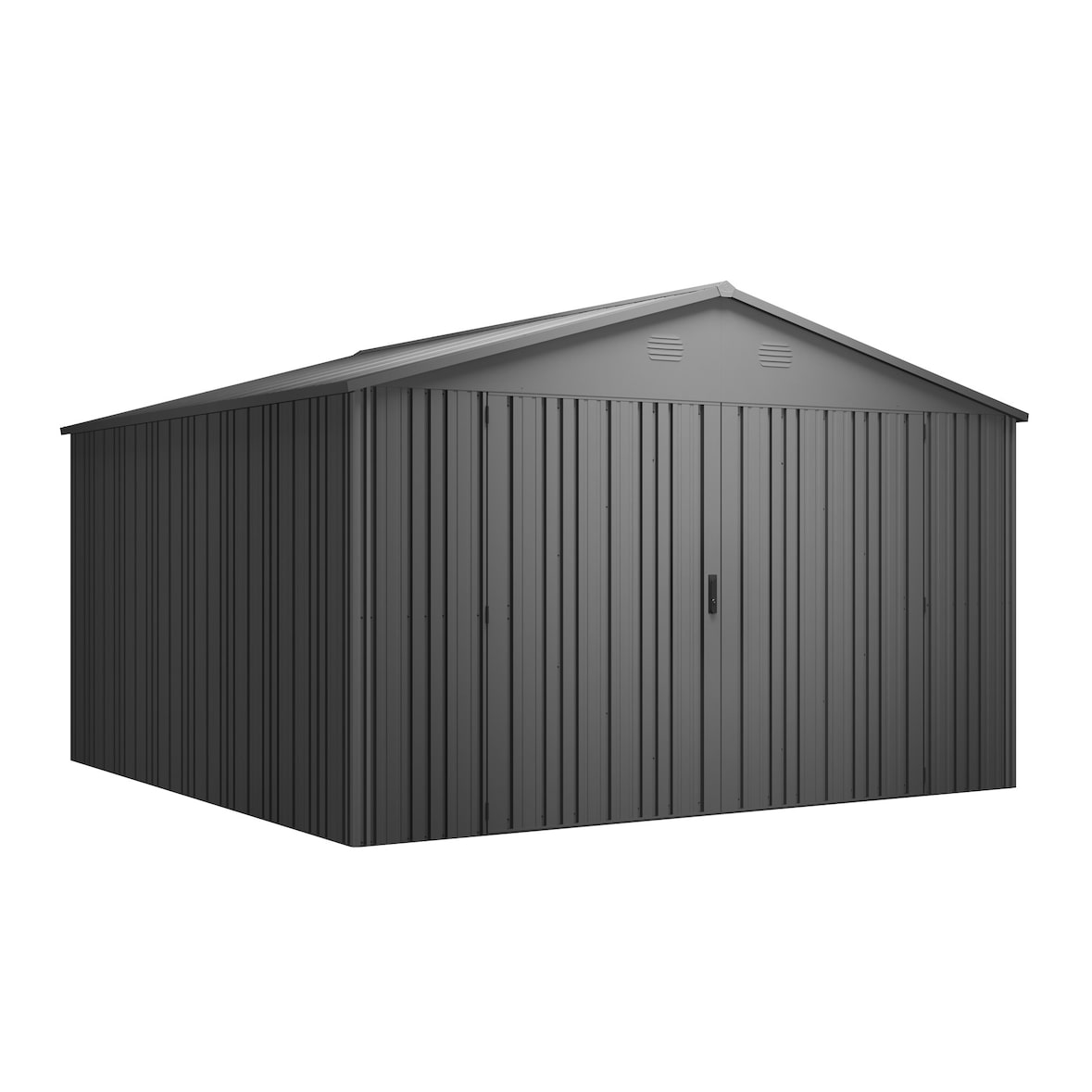 Hoggar - Caseta Jardín Exterior 12,46m2 Pioneer Y130 - Columnas en V - Estructura Autoportante - Doble Puerta - Techo Robusto - Cobertizo Metálico