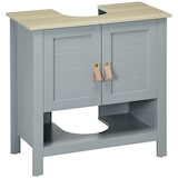 thumbnail of Armario para Debajo de Lavabo Compacto con 2 Puertas y Estante Interior Ajustable Mueble Auxiliar de Almacenamiento para Baño 60x30x60 cm Gris