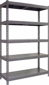 thumbnail of SimonRack Estantería Industrial, 2000x1000x600 mm, 300 kg de Punto Flexión, 5 Estantes Metálicos, Estantería Garaje, Gris/Galva - Bricoforte
