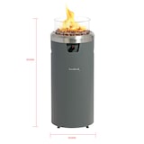 thumbnail of BUSCHBECK FARO lounge terrasverwarmer 7.5kW – Mat Grijs - incl. Gasdrukregelaarset 50 mbar & Slang 50 cm - incl. Lavastenen - incl. afdekhoes