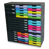 thumbnail of Exacompta 301414D 1x MODULO modulaire ladenbox met 5 gesloten laden voor A4+ documenten, Ecoblack, zwart