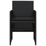 thumbnail of Set de muebles jardín 5 pzas con cojines ratán sintético negro