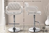 thumbnail of Décoshop26 - Barhocker x1 modernes Design Sitzfläche mit weißem Kunstlederbezug Chromgestell 10_0005807