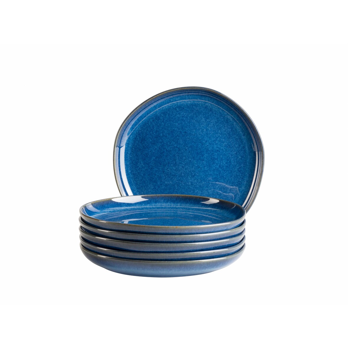 MÄSER Dessertteller 22 cm, 6-er Set, KÖNIGSBLAU postsicher, Serie CORDELIA