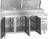 thumbnail of GastroHero Belegstation ECO 3000 8x GN 1/3 Saladette Kühltisch 417 Liter Edelstahl Umluftkühlung R290 1795 mm