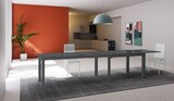 thumbnail of Ausziehbarer Cheftisch aus grauem Sicherheitsglas, lackiertem Metallgestell, modernes und vielseitiges Design – Modell OM/223/GR