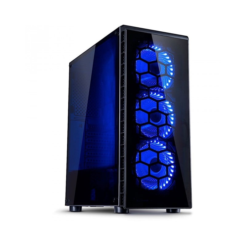 Inter-Tech Geh CXC2 Gaming 3x120mm Lüfter Argus L-12025 blau Gehäuse ATX