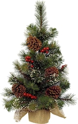 thumbnail of Künstlicher Tannenbaum mit Beeren und Zapfen 60cm im Jutesack - kleiner Deko Christbaum Weihnachtsbaum Kunstbaum Dekobaum - Weihnachtsdeko Baum grün