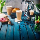 thumbnail of BIOZOYG 25 Stück Riffelbecher 400ml / 16oz Kaffee To Go Pappbecher, Braune Einwegbecher, Nachhaltig, Biologisch Abbaubar, Einwegbecher